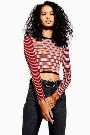 Mix Stripe Long Sleeve Top by Topshop at Topshop