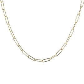 Mixed Chain Rectangle Link Necklace at Peggy Li