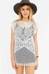 Mixed Lace Top at Urban Outfitters