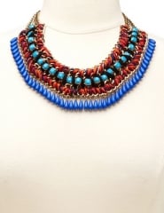 Mixed Media Bib Necklace at Charlotte Russe