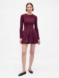 Mixed Media Bubble Mini Dress at GAP