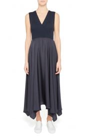 Mixed Media Handkerchief Hem Midi Dress by Theory at Nordstrom