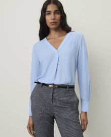 Mixed Media Pleat Front Top at Ann Taylor