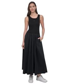 Mixed-Media Tank Dress at Macys