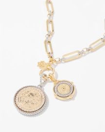 Mixed-Metal Convertible Toggle Coin Necklace White House Black Market at White House Black Market