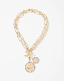 Mixed-Metal Convertible Toggle Coin Necklace White House Black Market at White House Black Market
