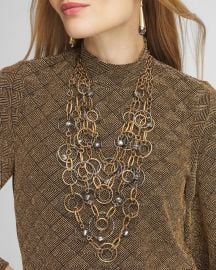Mixed Metal Links Bib Necklace Chicox27s at Chicos