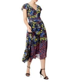 Mixed Print Lace-Up Midi Dress by Karen Millen at Bloomingdales