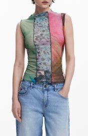 Mixed Print Mesh Tank at Nordstrom Rack
