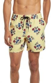 Mixed Print Volley Swim Trunks by Vans at Nordstrom