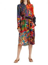 Mixed Scarves Shirtdress at Saks Fifth Avenue