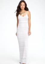 Mixed Stich Maxi dress by Bebe at Bebe