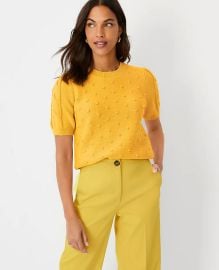 Mixed Stitch Cable Sweater Tee at Ann Taylor