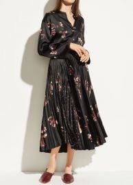 Mixed Tulip Satin Skirt at Vince