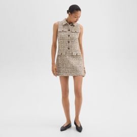 Mixed Tweed Military Dress at Theory