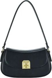 Miztique Lyra Twist Lock Shoulder Bag | Vegan Leather Handbag with Twist Lock Closure | Compact and Chic Everyday Purse at Amazon