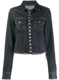 Mm6 Maison Margiela Frayed Hem Denim Jacket - Farfetch at Farfetch