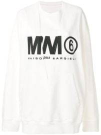 Mm6 Maison Margiela Logo Printed Sweatshirt - Farfetch at Farfetch