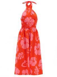 Moana Floral-Print Halterneck Dress by Staud at Matches