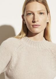 Mock Neck Cashmere Sweater in Heather Marble at Vince