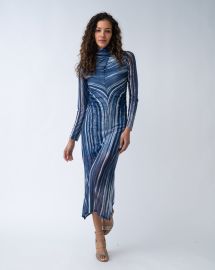 Mock Neck Evening Dress at Adrienne Landau