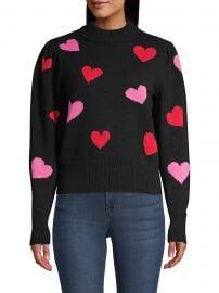 Mock-Neck Hearts Sweater at Saks Fifth Avenue