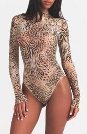 Mock Neck Long Sleeve Bodysuit at Nordstrom