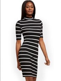 Mock Neck Shift Dress at NY&C