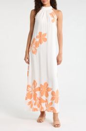Mock Neck Trapeze Maxi Dress at Nordstrom