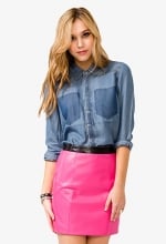 Mock Pocket Chambray shirt at Forever 21