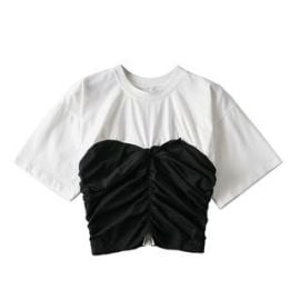 Mock Two-Piece Short-Sleeve T-Shirt at Yes Style