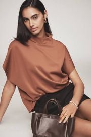 Mock neck batwing top at Anthropologie