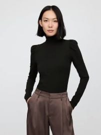 Mockneck Puff Sleeve T-Shirt at Gap