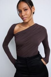 Modal Jersey Asymmetrical Ruched Top at Rent the Runway
