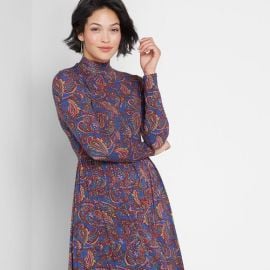 Modcloth Dresses Modcloth Paisley Long Sleeve Turtleneck Dress Poshmark at Poshmark