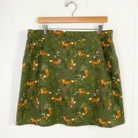 Modcloth Skirts Green Fox Print Skirt Poshmark at Poshmark