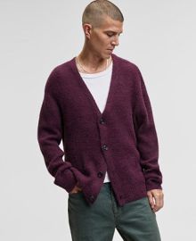 Mode of One Men39s Boxy-Fit Eyelash Cardigan Macy39s Exclusive - Macy39s at Macys