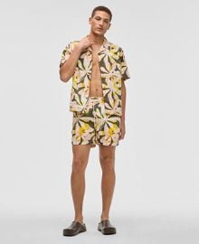Mode of One Men39s Floral Tones Relaxed-Fit Printed Button-Down Camp Shirt amp Regular-Fit Printed Swim Trunks Exclusively at Macy39s - Macy39s at Macys