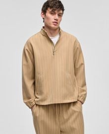 Mode of One Men39s Pinstripe 14-Zip Track Jacket Exclusively at Macy39s - Macy39s at Macys