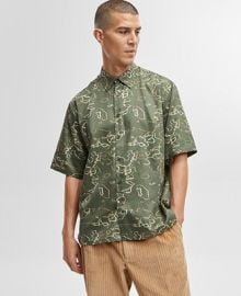 Mode of One Mens Relaxed-Fit Printed Button-Down Shirt Created for Macys - Macys at Macys