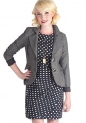 Modern Lit Lecturer Blazer in Grey at ModCloth