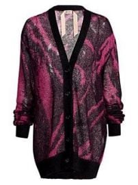 Mohair Blend Zebra Print Cardigan  at Saks Fifth Avenue