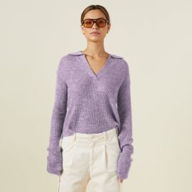 Mohair Polo Sweater MONROW at Monrow