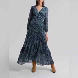Molly Bracken Duck Egg Blue Maxi Dress size XS NWT teal paisley wrap dress NEW eBay at eBay