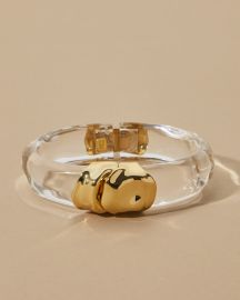 Molten Gold Hinge Bracelet - Clear ALEXIS BITTAR at Alexis Bittar