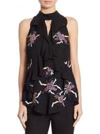 Moma Ruffle Silk Top by Cinq a Sept at Saks Off 5th