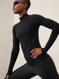 Momentum Seamless Half Zip in Black at Athleta