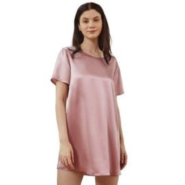 Mommesilk Silk Pullover Sleepshirt L Rosy Pink Target at Target