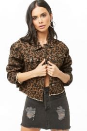 Momokrom Leopard Print Denim Jacket at Forever 21