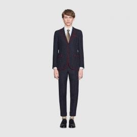 Monaco Geometric Pattern Wool Suit by Gucci at Gucci